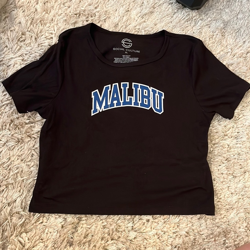 Black “Malibu” Crop Top